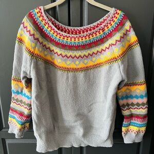 Vibrant Multicolor Women's Crew Neck Sweater